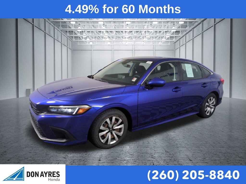 Certified Used 2022 Aegean Blue Metallic Honda LX image 1