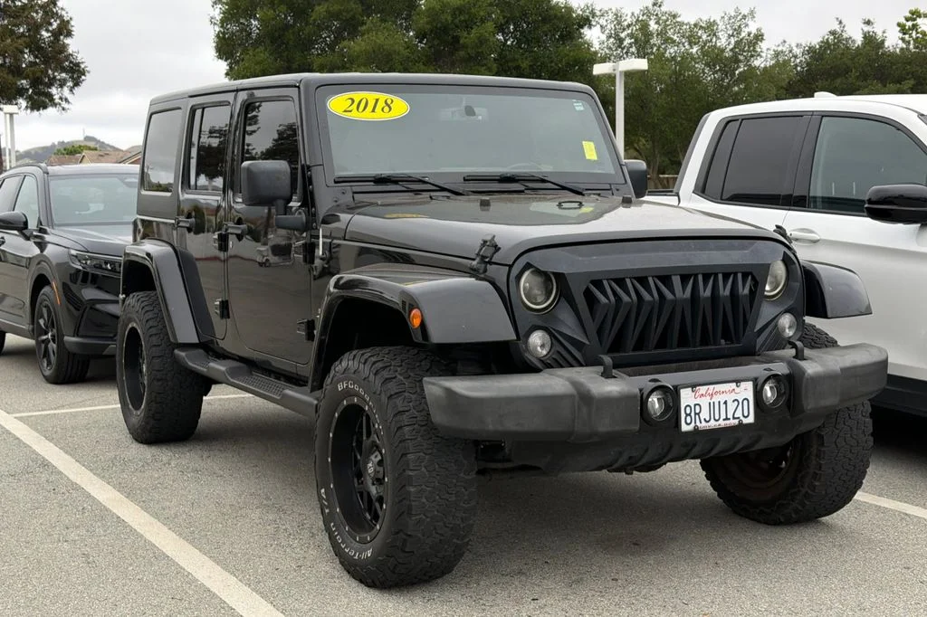 Used 2018 Jeep Wrangler JK Unlimited Sahara with VIN 1C4HJWEGXJL921800 for sale in Morgan Hill, CA