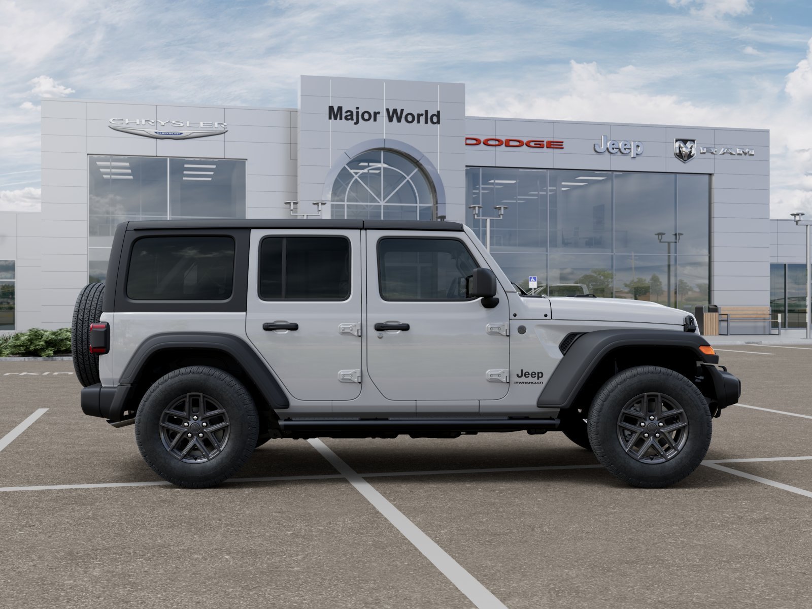 New 2026 Bright White Clear-Coat Exterior Paint Jeep Sport S image 21
