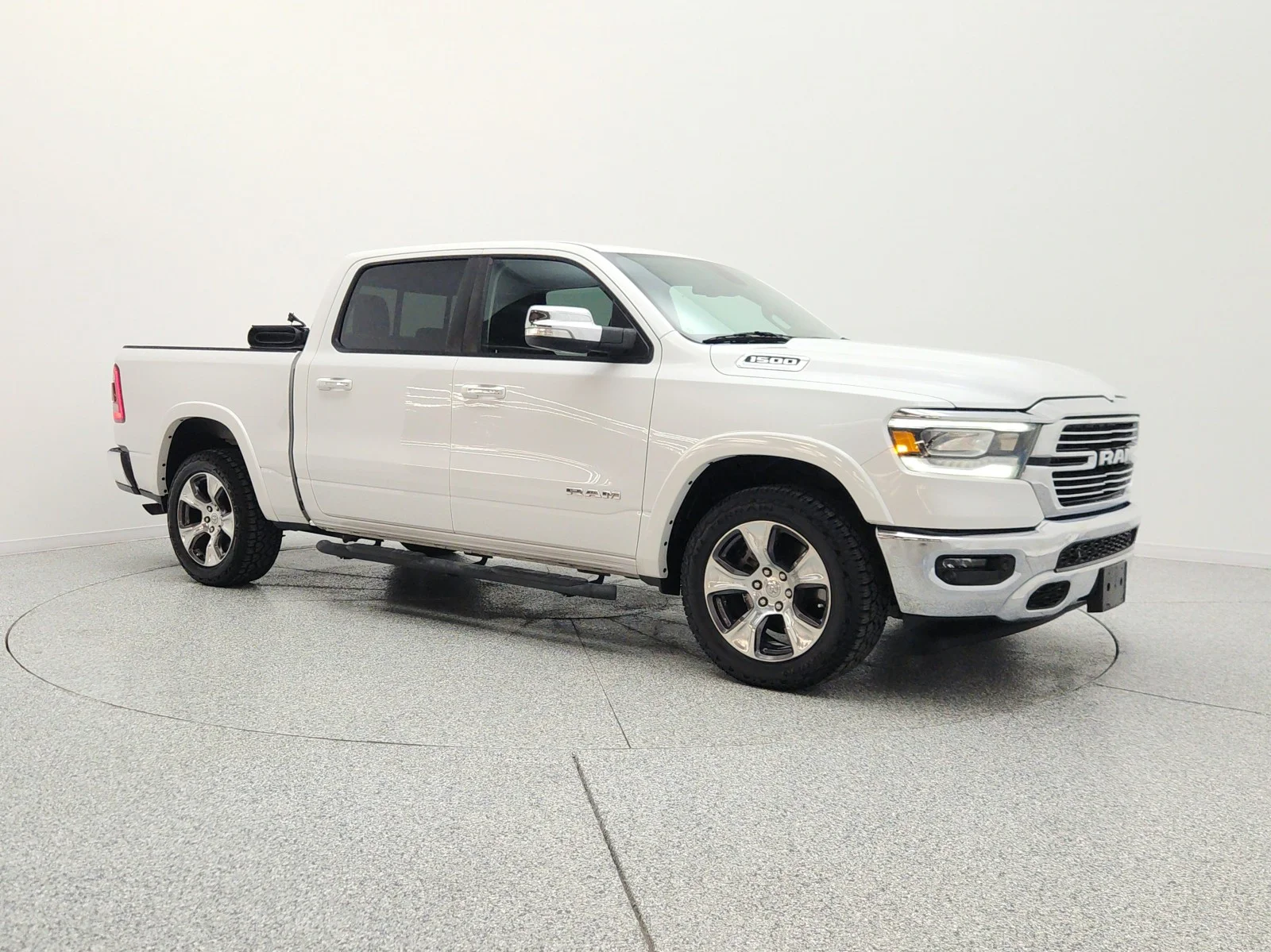 Used 2019 Ivory White Tri-Coat Pearlcoat Ram Laramie 4x2 Crew Cab 5