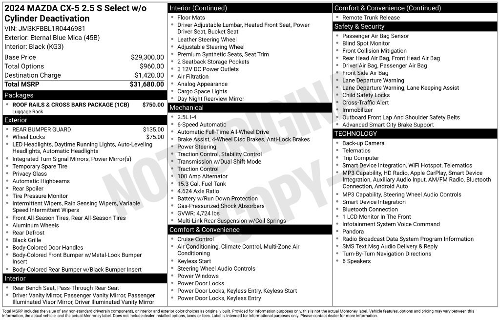 Used 2024 Blue Mazda 2.5 S Select Package image 1