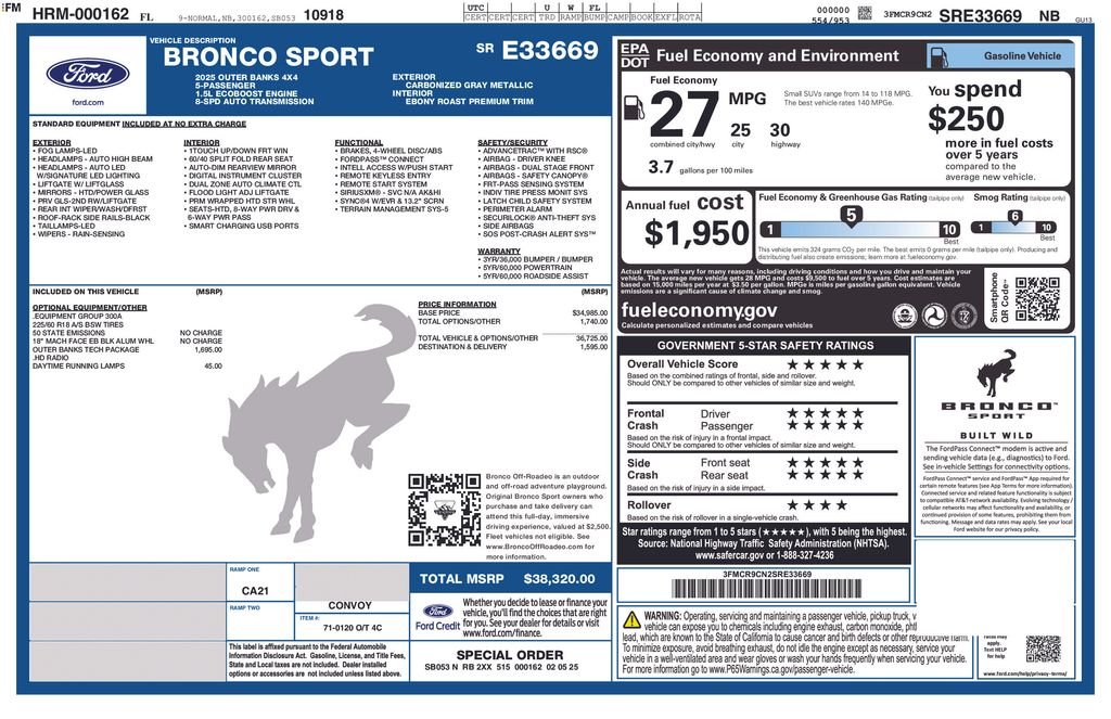 Used 2025 Gray Ford Outer Banks image 24