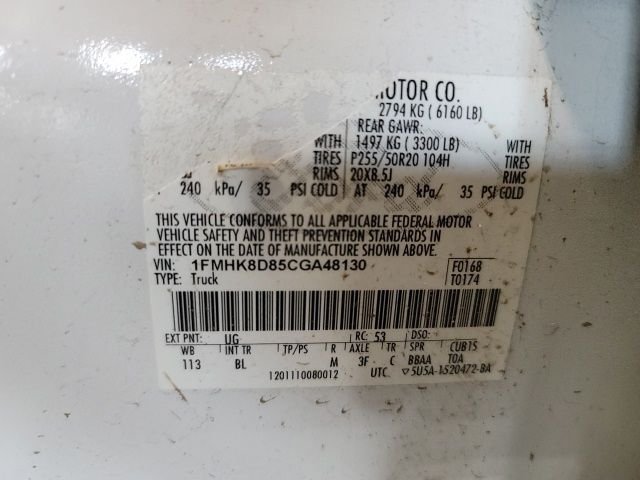 Used 2012 White Platinum Clearcoat Metallic Ford XLT image 18
