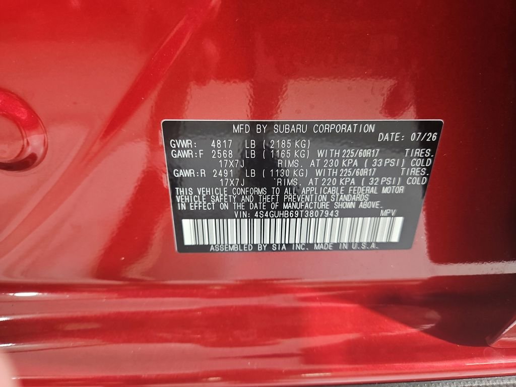 New 2026 Red Subaru Base image 28