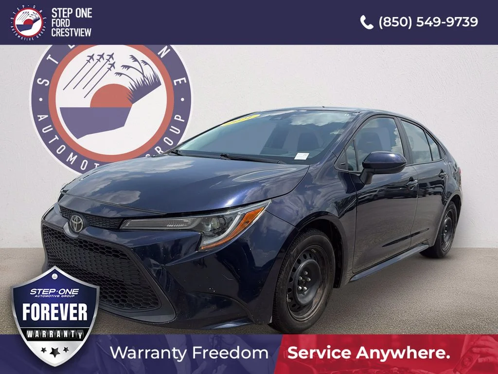 Used 2021 Blue Toyota LE image 1