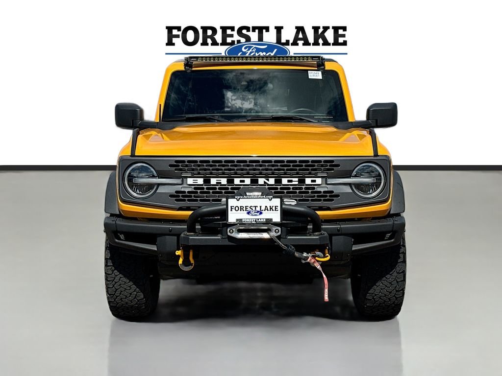 Certified 2021 Ford Bronco 2-Door Badlands with VIN 1FMDE5CPXMLA62904 for sale in Forest Lake, Minnesota