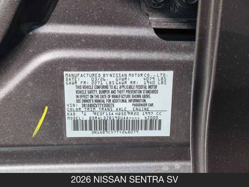 New 2026 Gray Nissan SV image 25