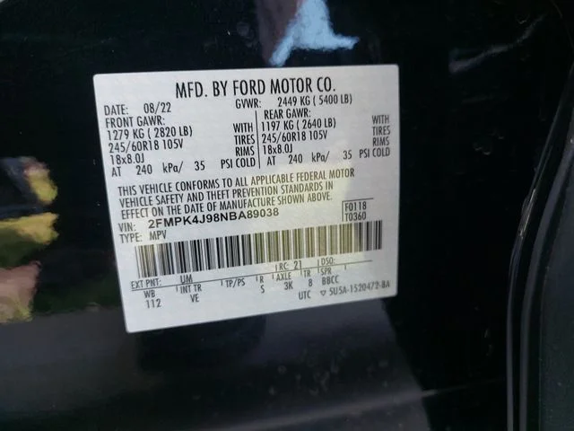 Used 2022 Black Ford SEL image 33