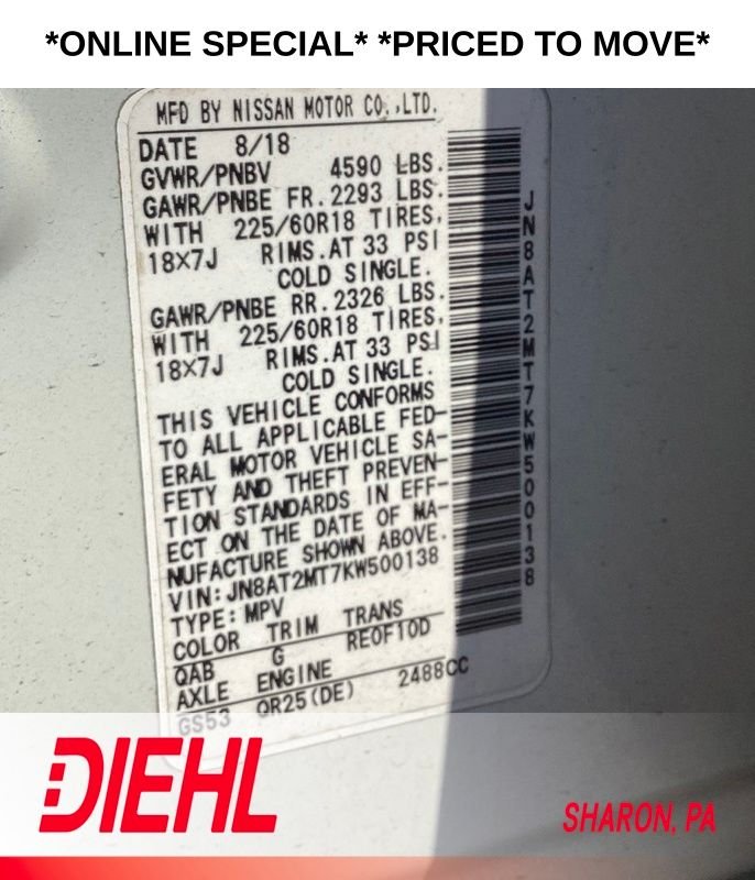 Used 2019 White Nissan SV image 21