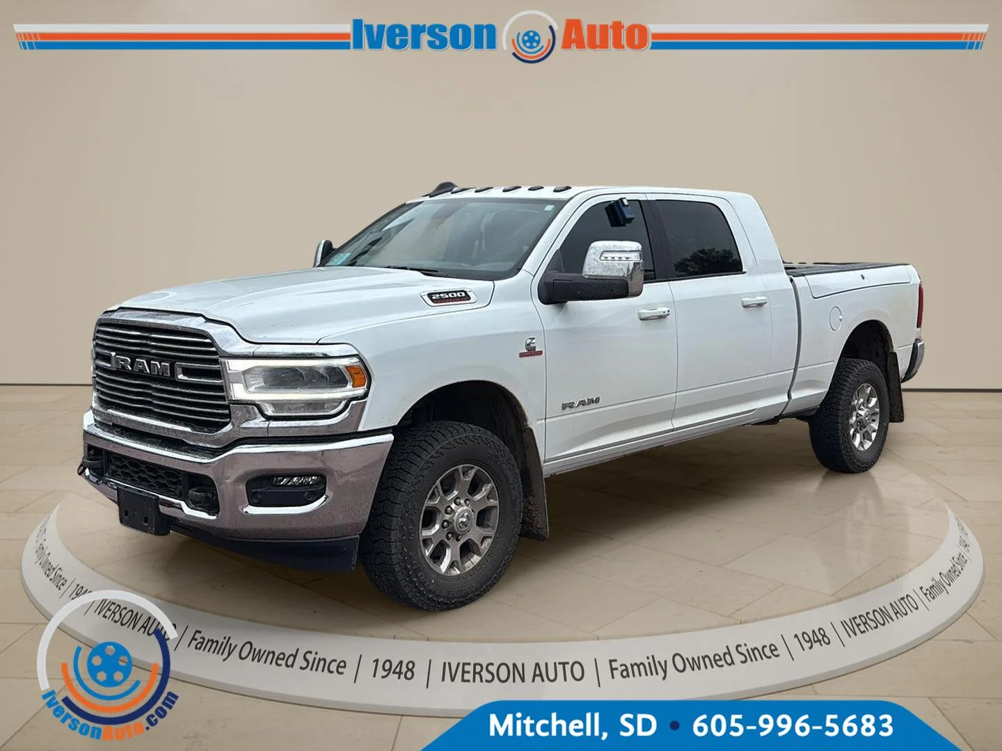 Used 2024 Bright White Clearcoat Ram Laramie image 2