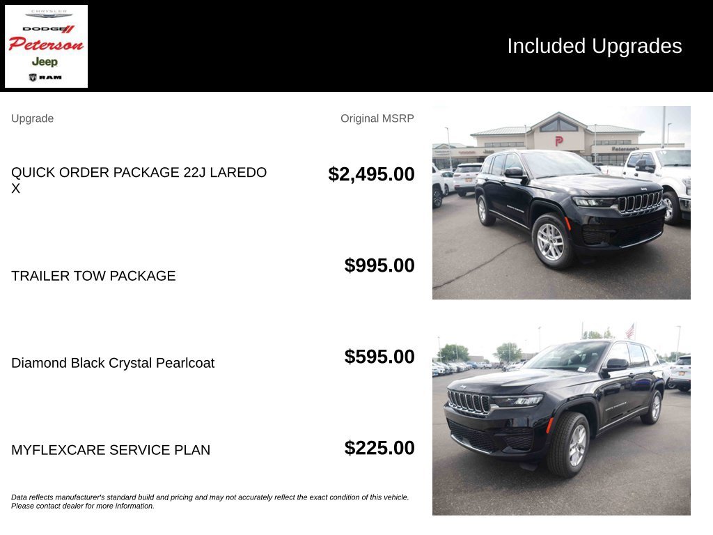 New 2026 Diamond Black Crystal Pearl-Coat Exterior Paint Jeep Laredo X image 13