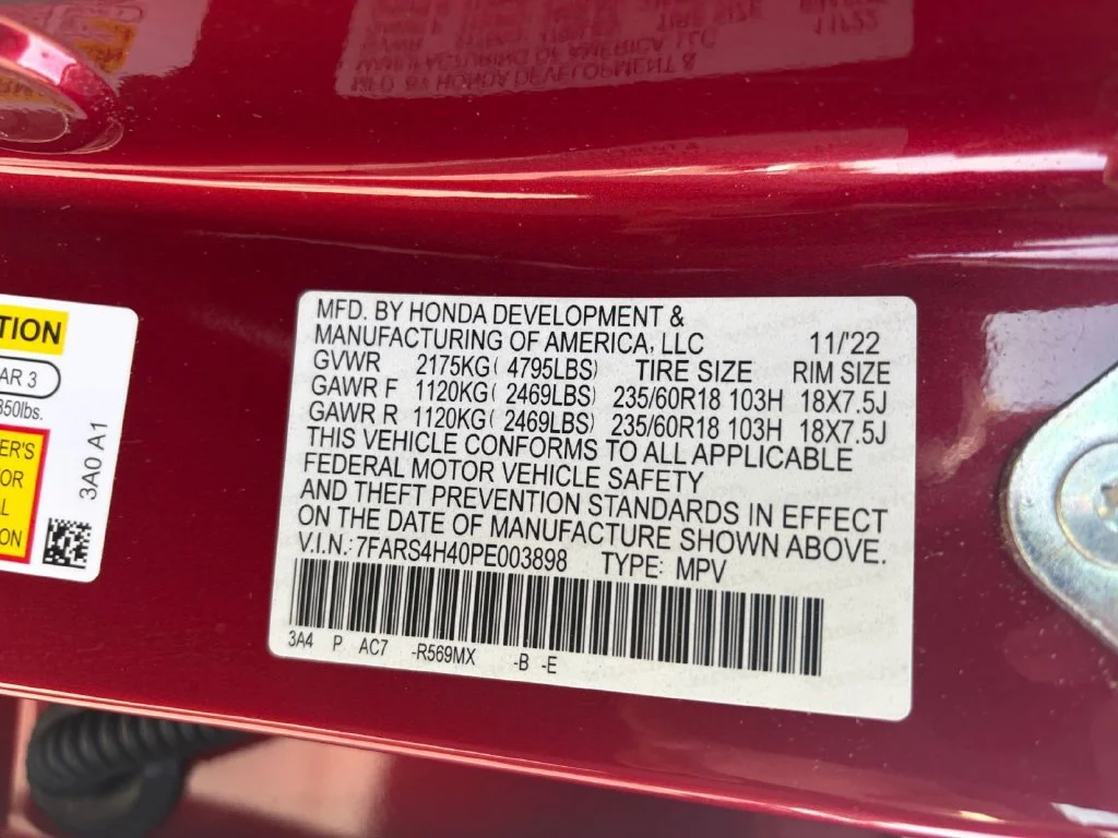 Certified Used 2023 Radiant Red Metallic Honda 1.5T AWD EX image 56