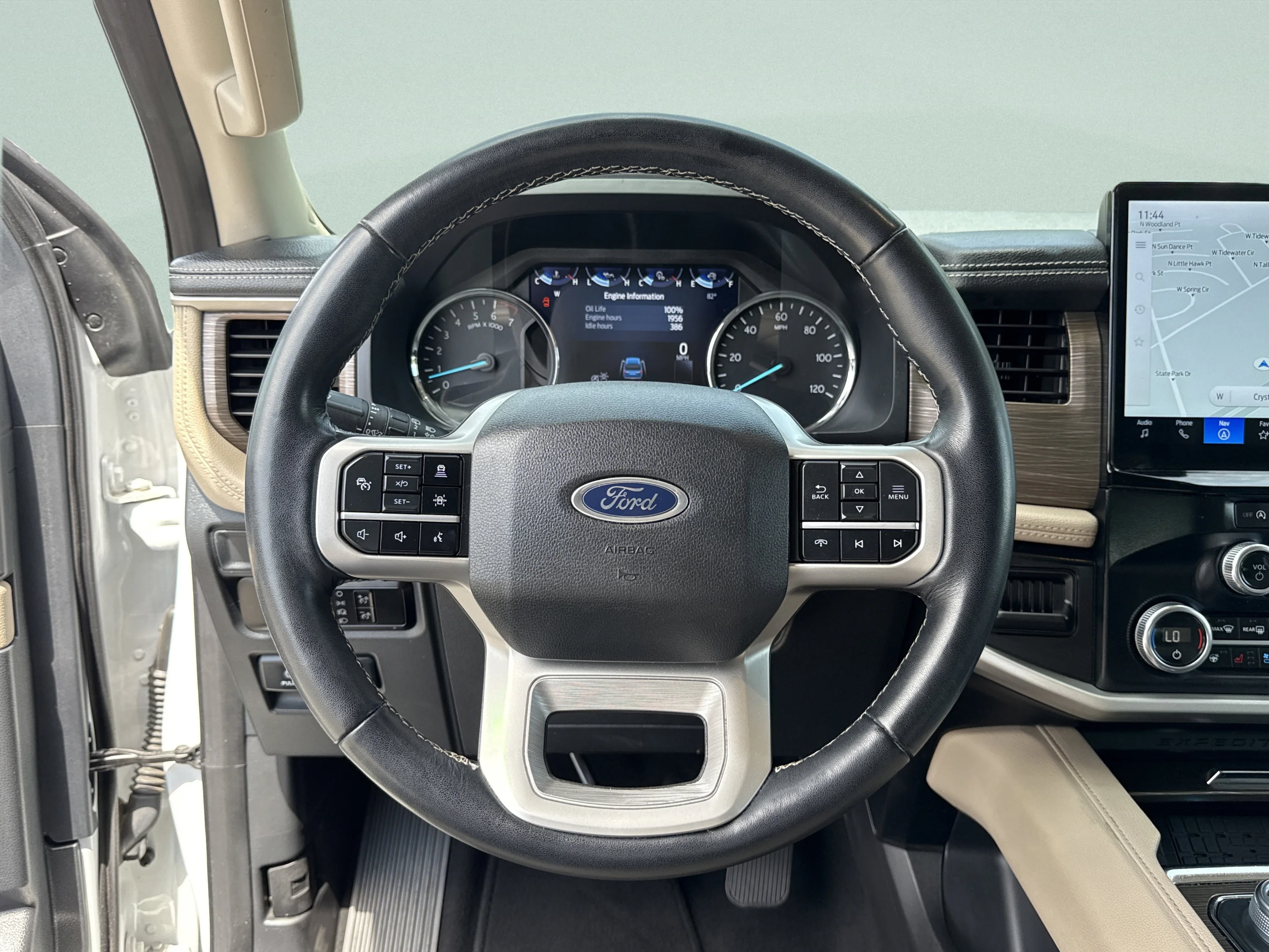 Used 2024 Star White Metallic Tri-Coat Ford Limited image 42