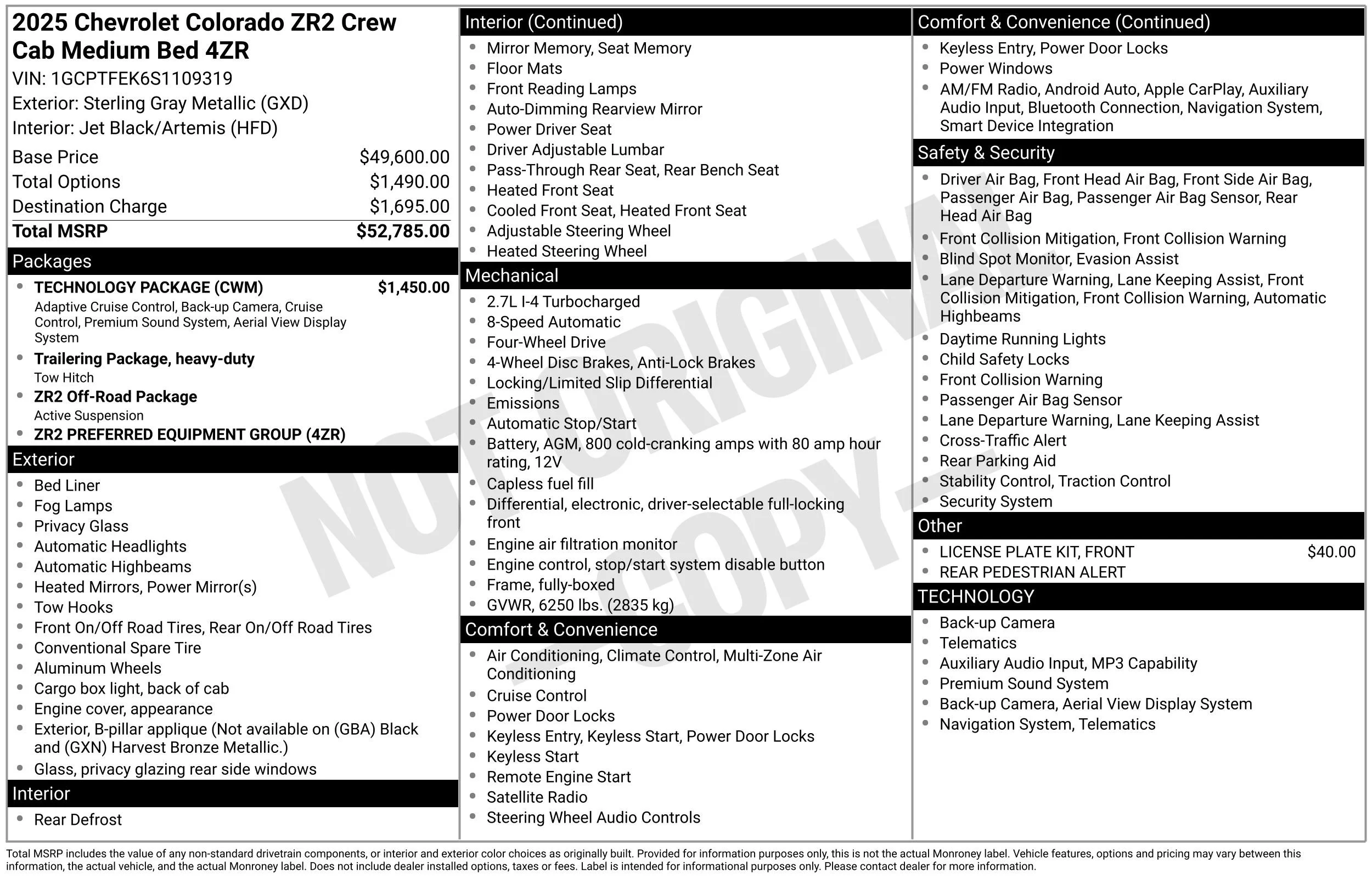 Used 2025 Sterling Gray Metallic Chevrolet ZR2 image 44