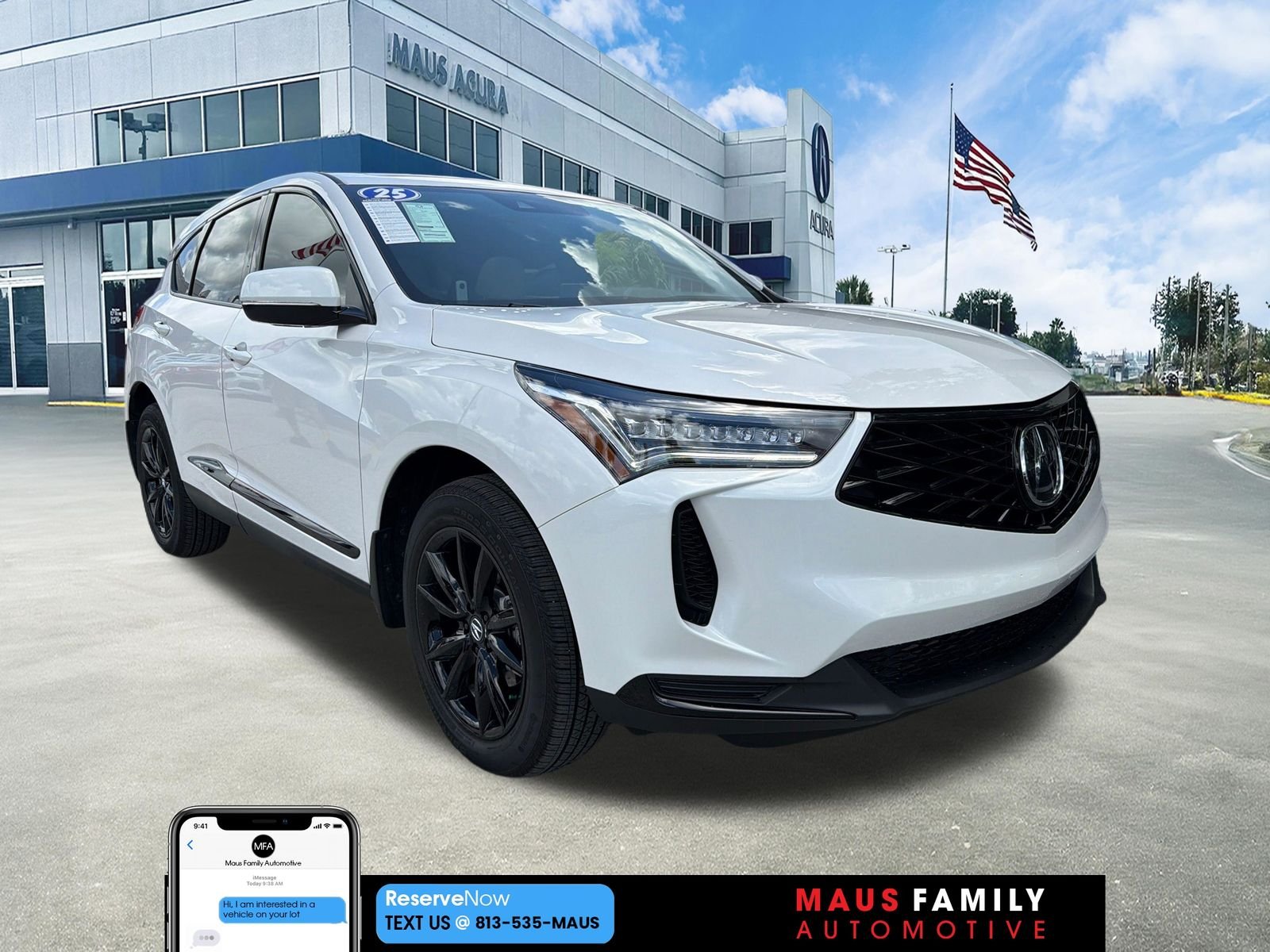 Certified Used 2025 Platinum White Acura Base image 1