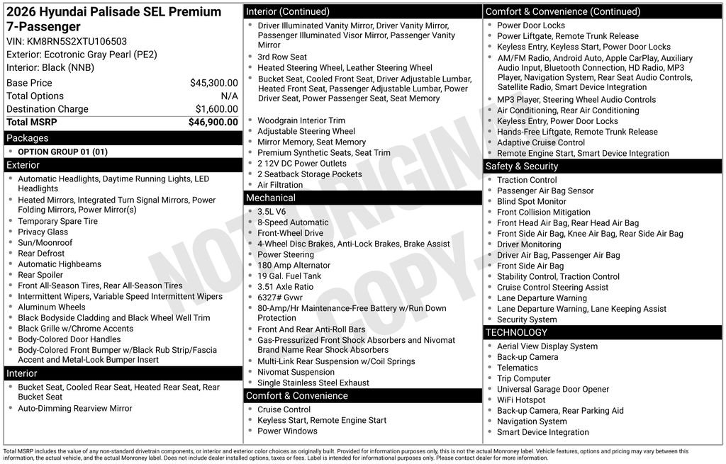 New 2026 Gray Hyundai SEL Premium FWD image 4