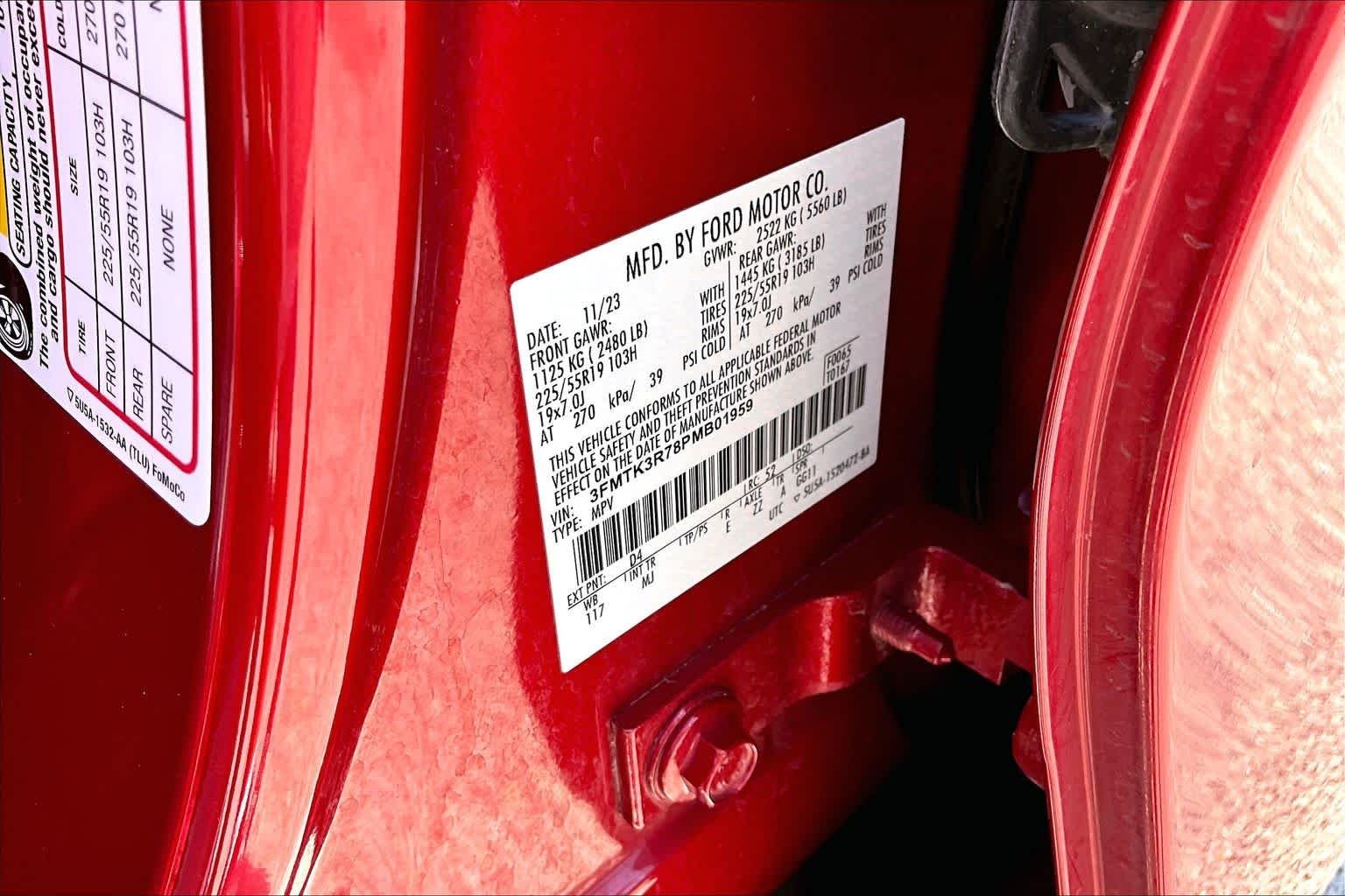 Certified Used 2023 Rapid Red Metallic Tinted Clearcoat Ford Premium image 36