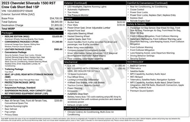 Used 2023 SUMMIT WHITE Chevrolet RST image 39
