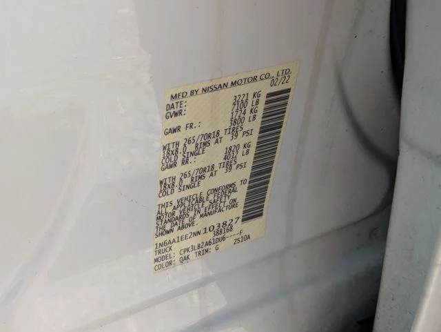 Used 2022 White Nissan SV image 24