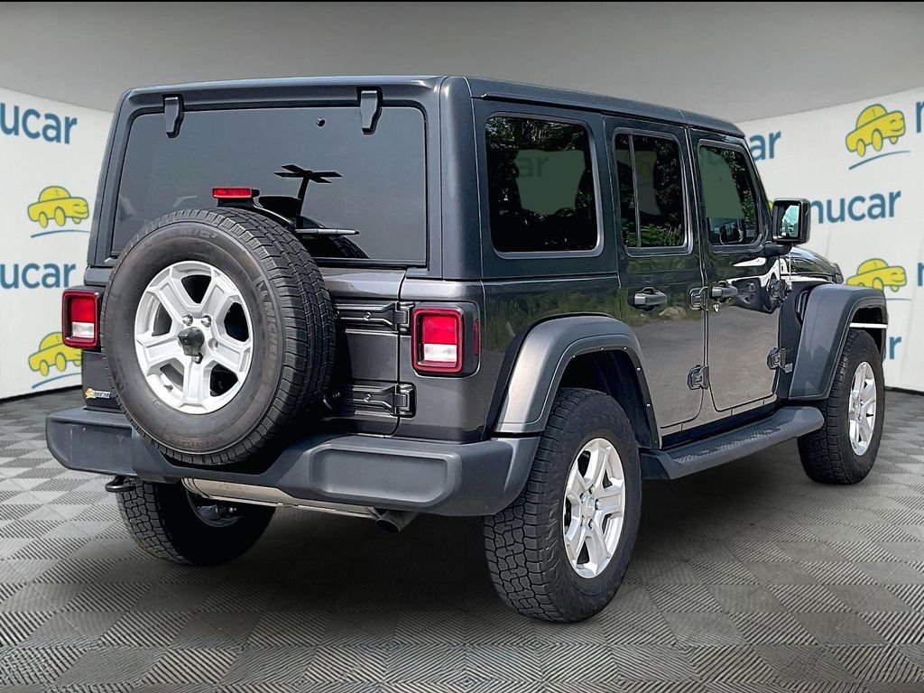 Used 2021 Granite Crystal Metallic Clearcoat Jeep Unlimited Sport S image 6