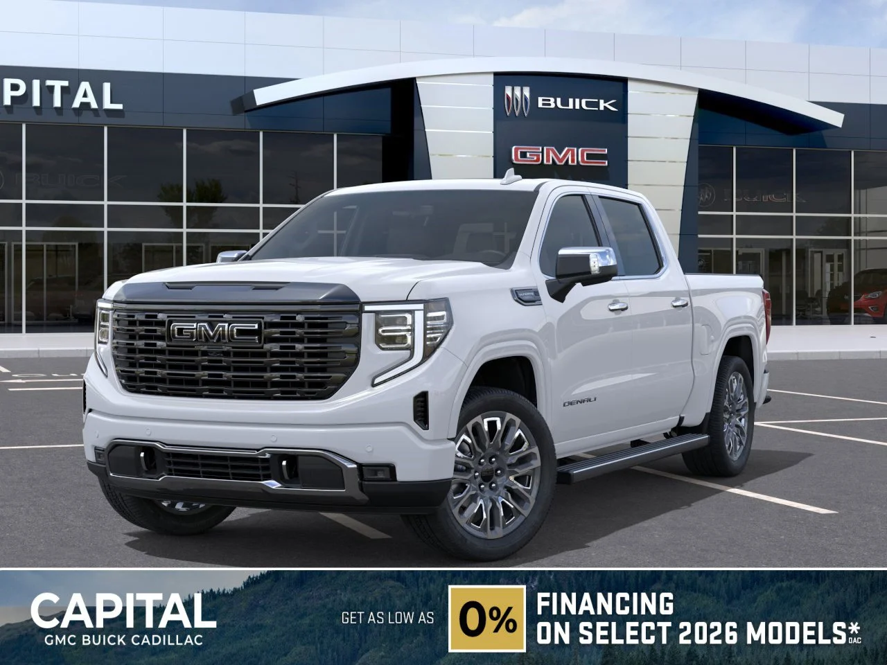 New 2026 Glacier White Tricoat GMC Denali Ultimate image 1