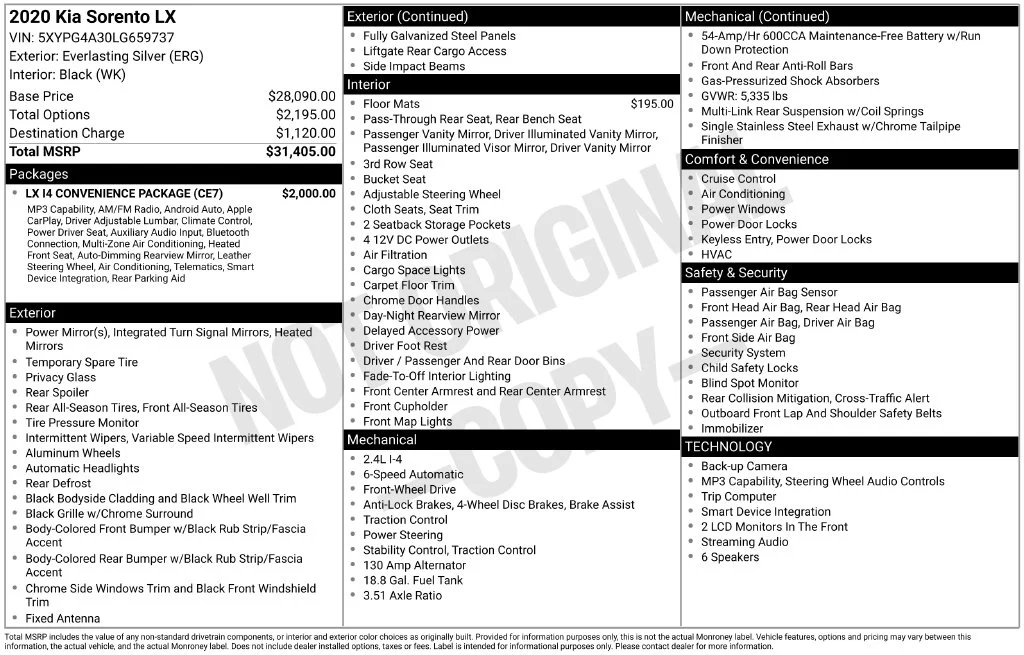 Used 2020 Silver Kia LX image 6