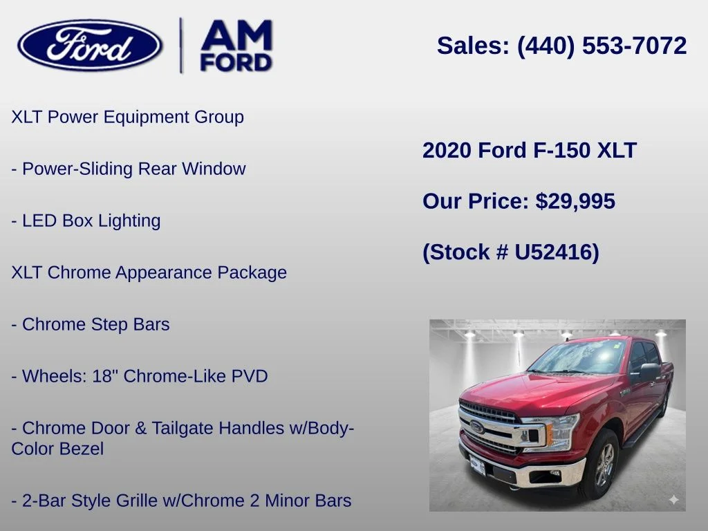 Certified Used 2020 Red Metallic Ford XLT image 24