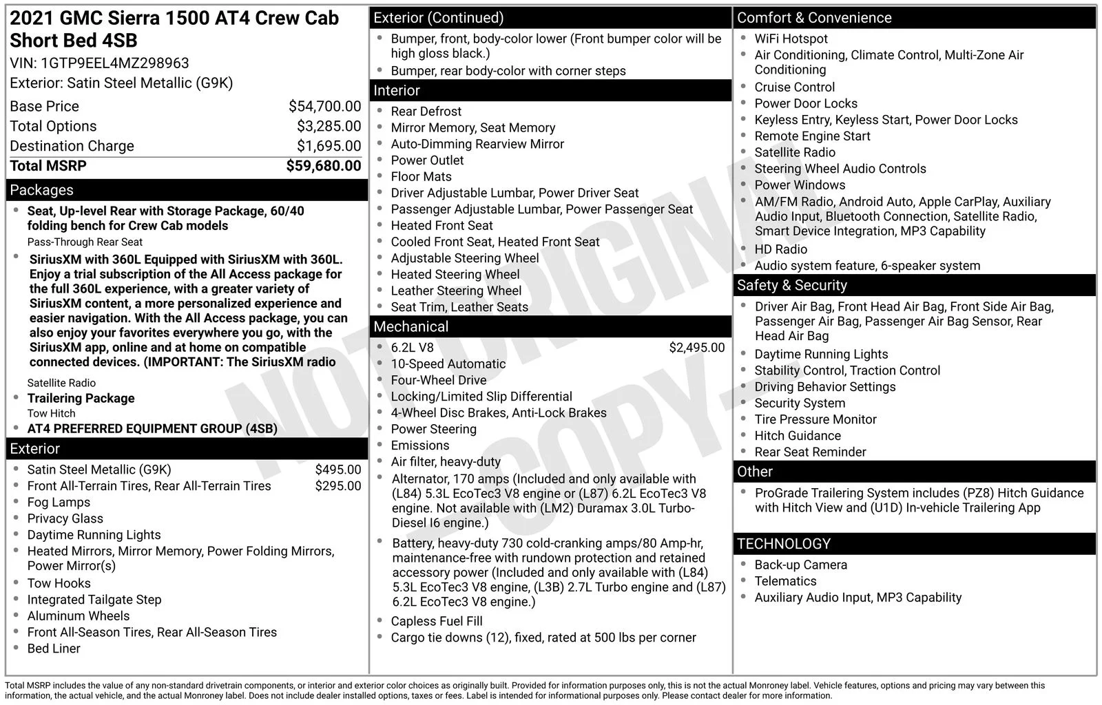 Used 2021 Gray GMC AT4 image 10