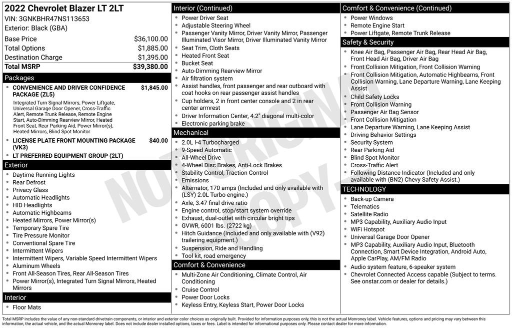 Used 2022 Black Chevrolet LT image 6