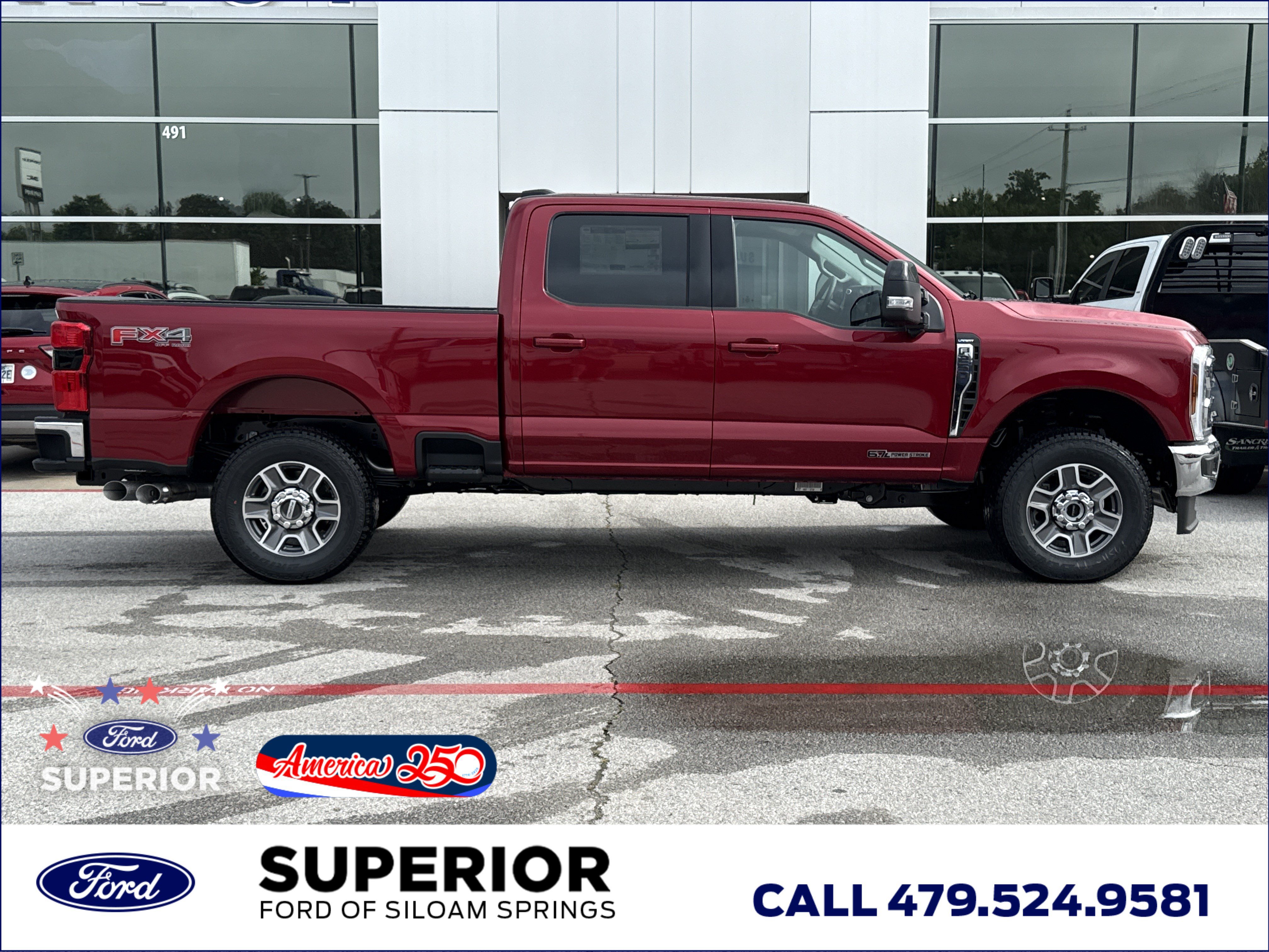 New 2026 Ruby Red Metallic Tinted Clearcoat Ford Lariat 4WD image 2