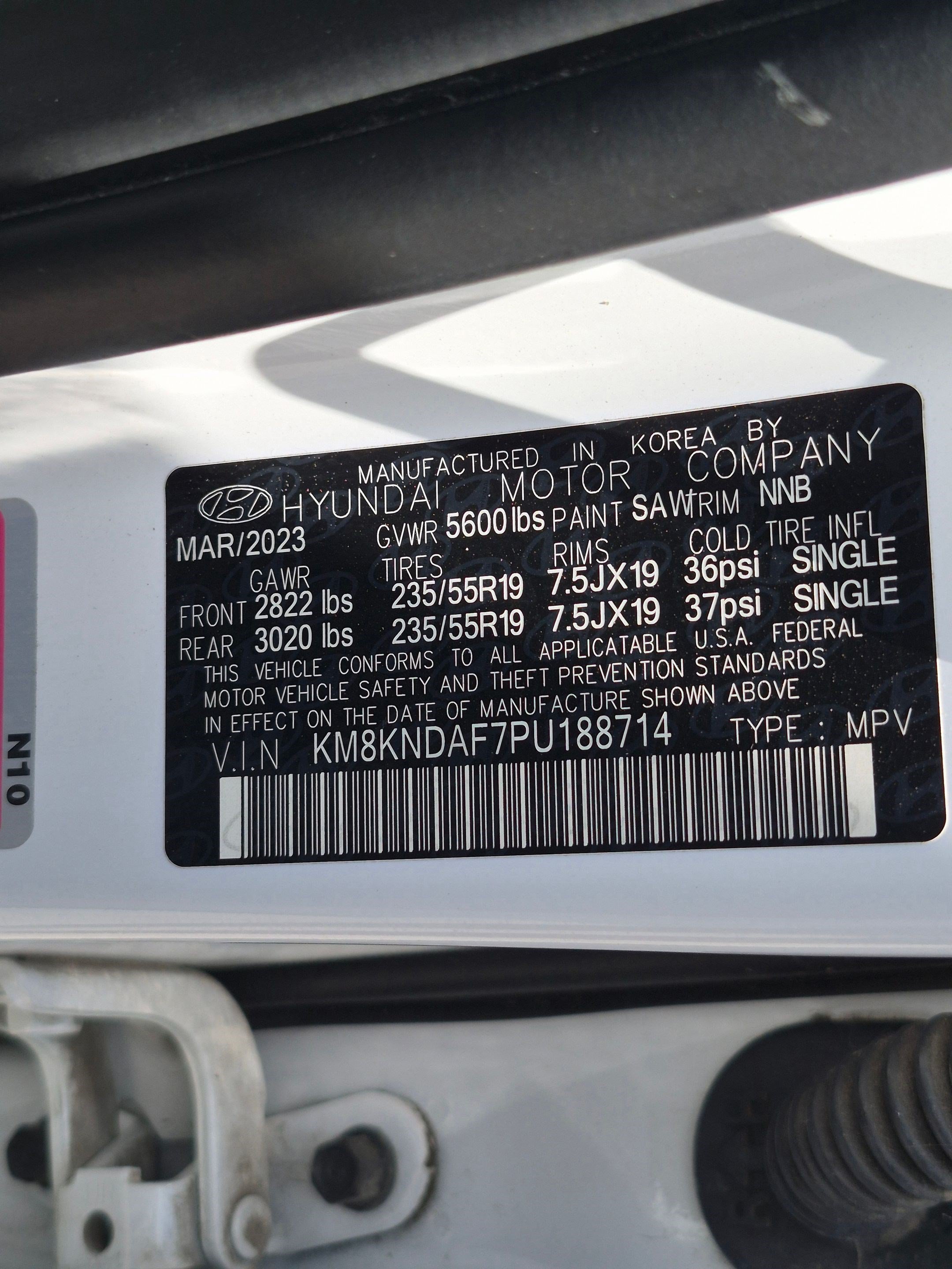 Certified Used 2023 Atlas White Hyundai SEL image 34