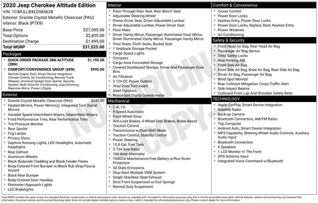 Used 2020 Gray Jeep Latitude Plus image 2