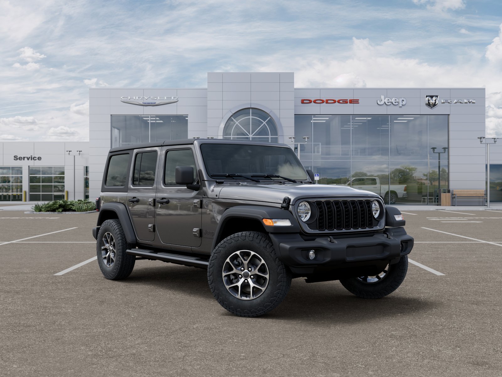 New 2025 Granite Crystal Metallic Clear-Coat Exterior Paint Jeep Sport S image 33