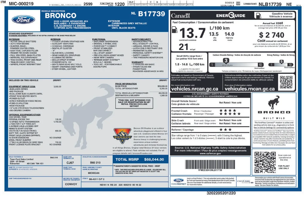Certified Used 2022 Gray Ford Badlands image 13