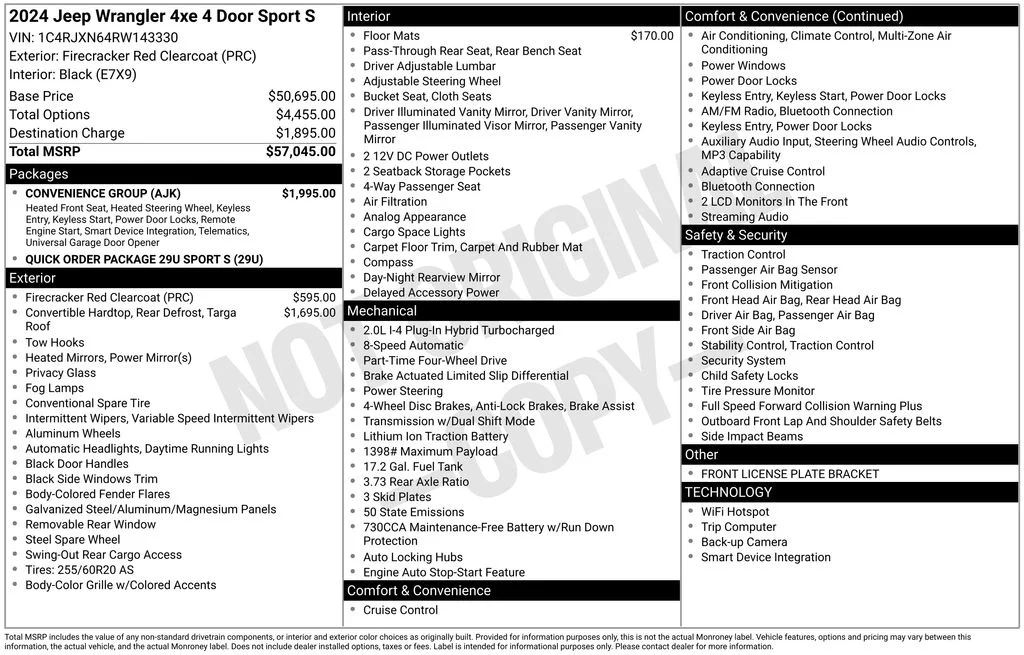 Used 2024 Red Jeep Sport S 4xe image 29