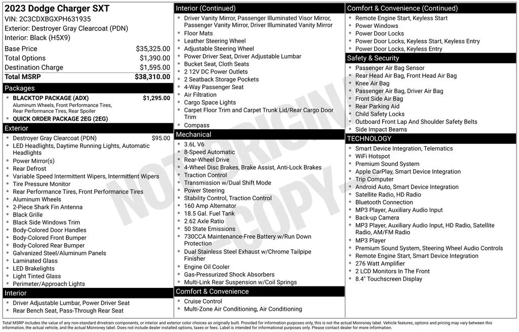 Used 2023 Gray Dodge SXT image 2