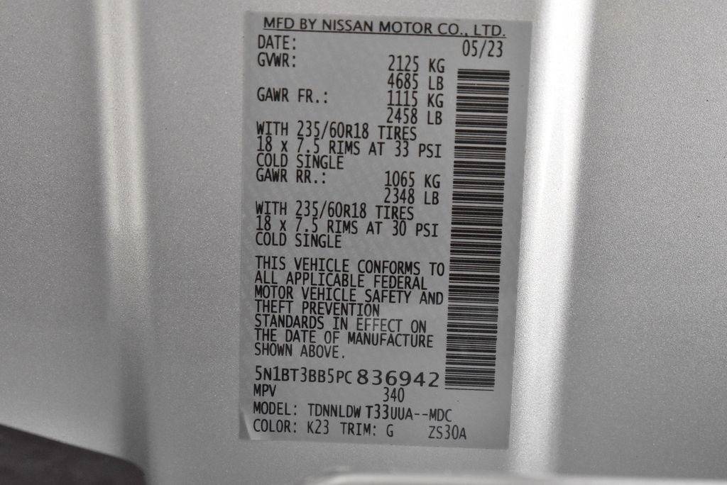 Used 2023 Silver Nissan SV image 36