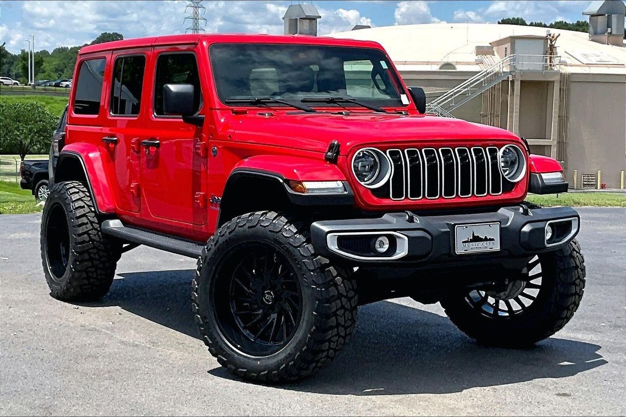 Used 2025 Firecracker Red Clearcoat Jeep Sahara 4xe image 36