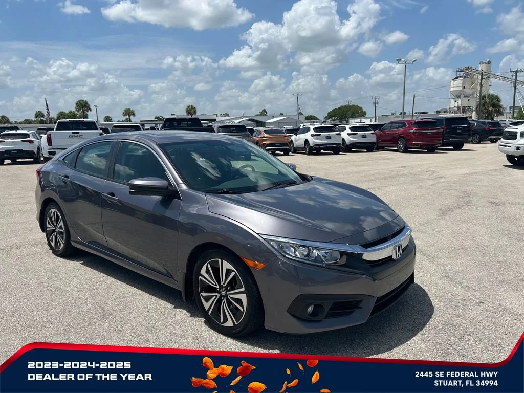 Used 2018 Honda Civic EX-L with VIN 19XFC1F72JE000389 for sale in St. Cloud, FL