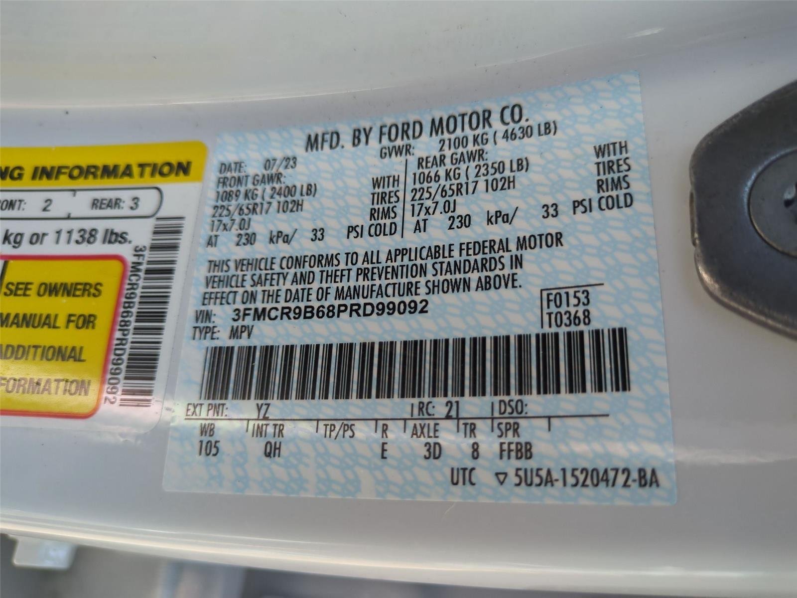 Used 2023 Oxford White Ford Big Bend image 39