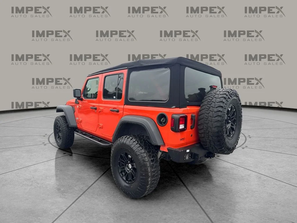 Used 2018 Orange Jeep Unlimited Sport S image 2