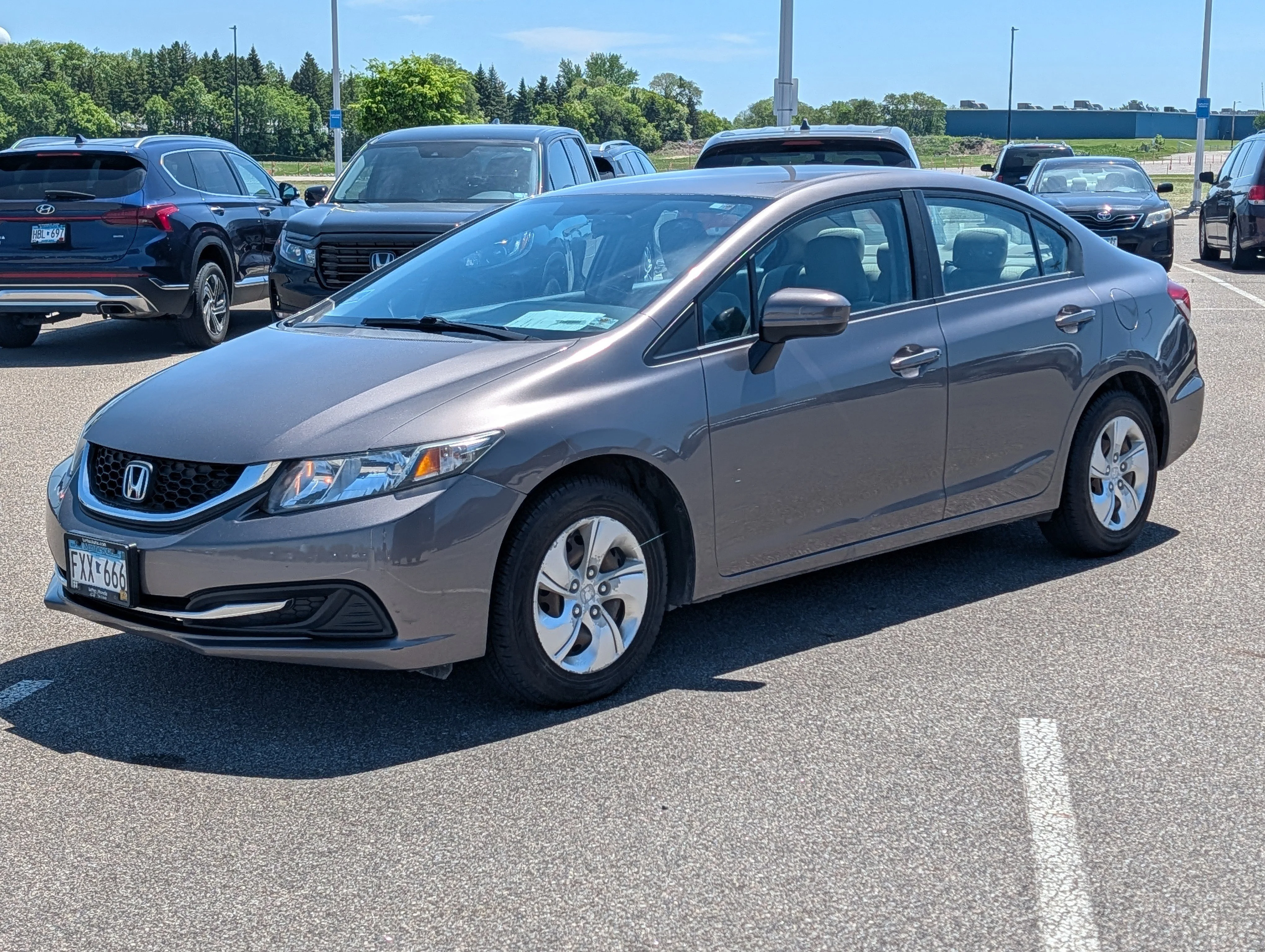 Used 2014 Honda Civic LX with VIN 19XFB2F50EE069580 for sale in Waite Park, Minnesota