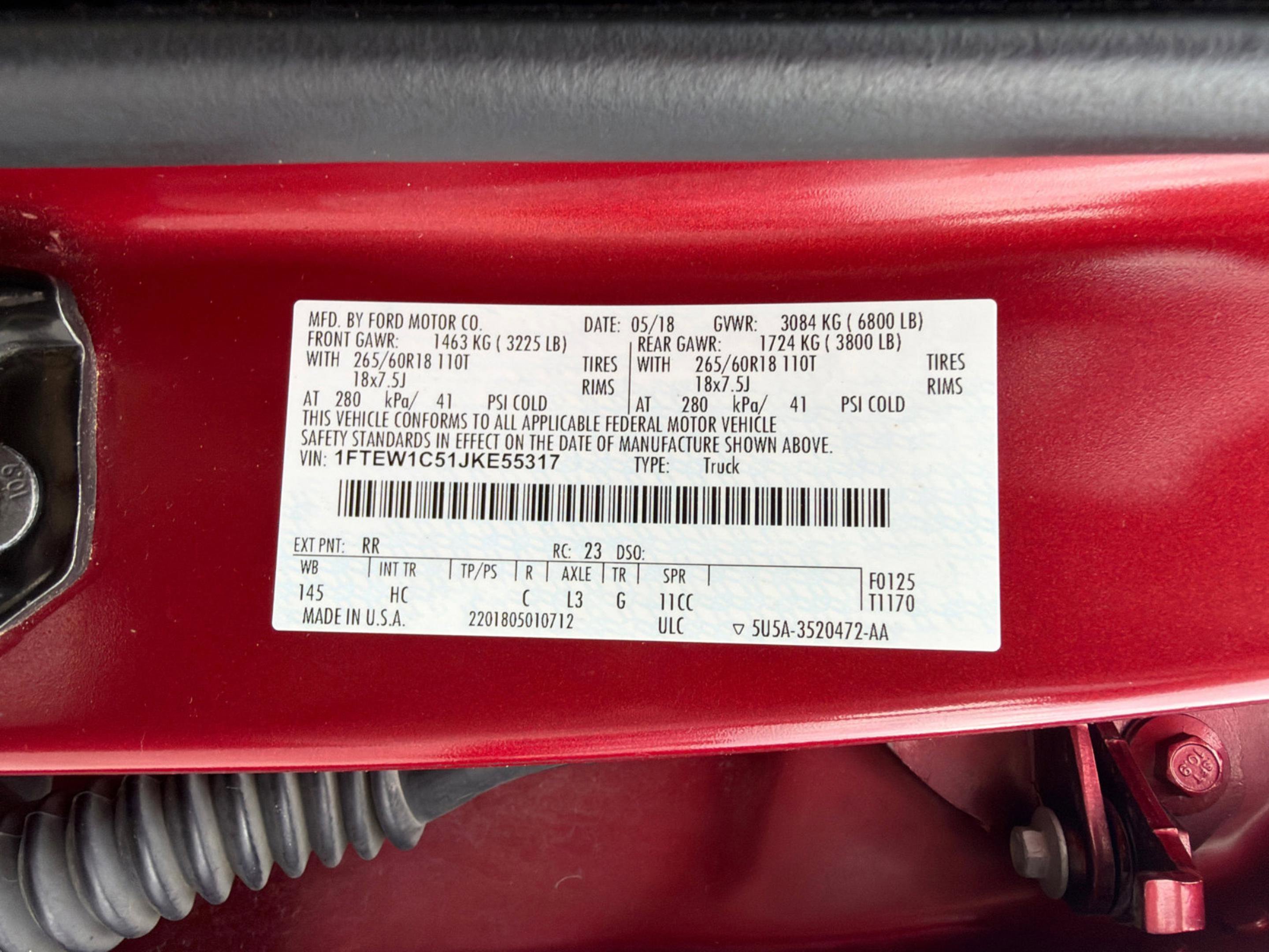 Used 2018 Ruby Red Metallic Ford LARIAT image 32