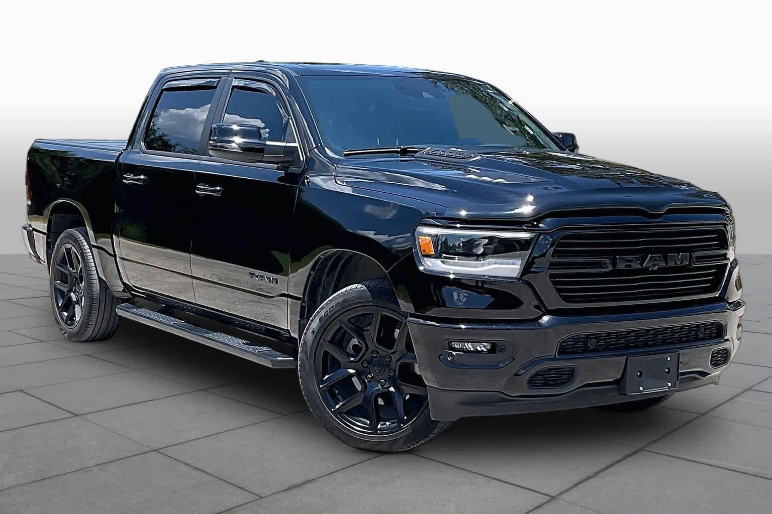 Used 2024 Diamond Black Crystal Pearlcoat Ram Laramie image 3