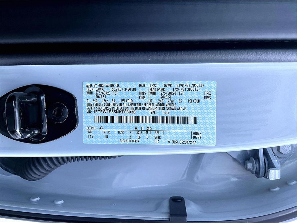 Used 2022 White Metallic Ford XL image 35