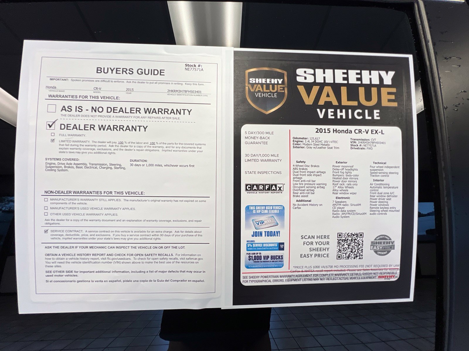 Used 2015 Gray Honda EX-L image 23