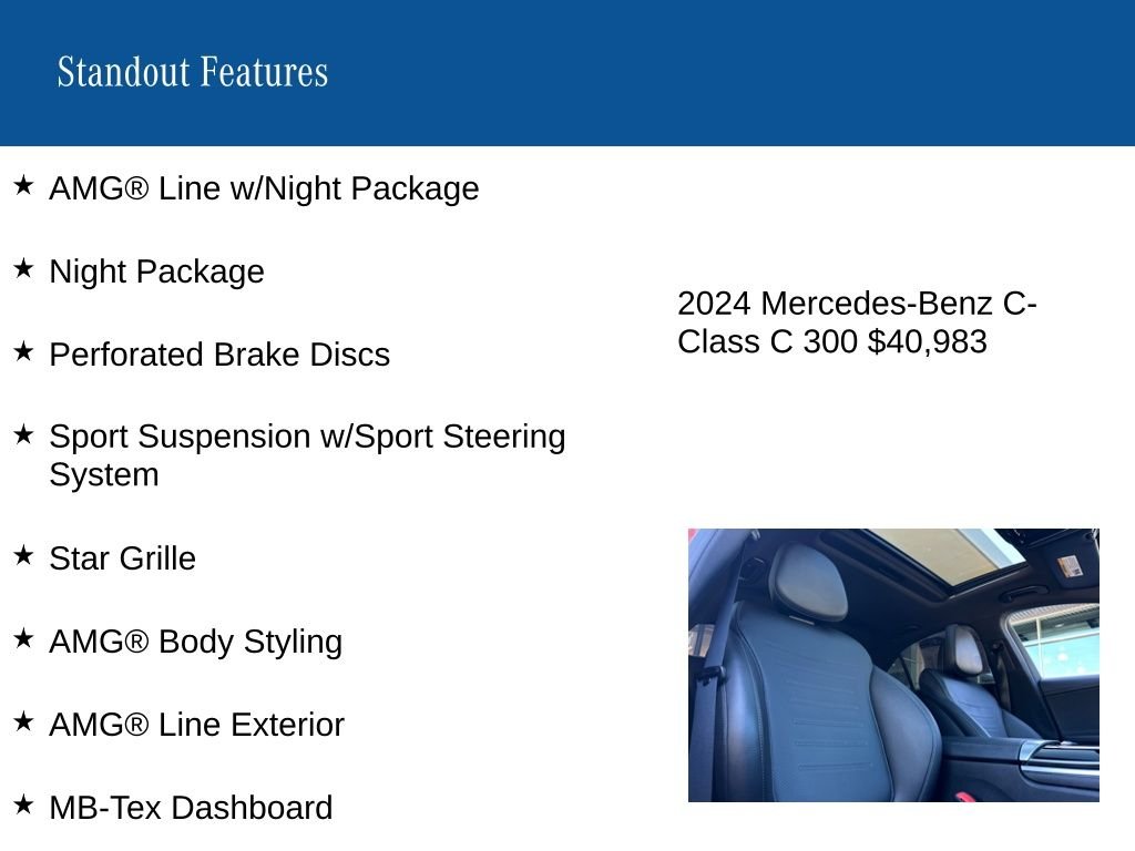 2024 Mercedes-Benz C-Class Sedan C 300 - Photo 8