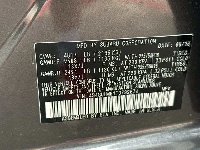 New 2026 MAGNETITE GRAY PEARL Subaru Limited image 56