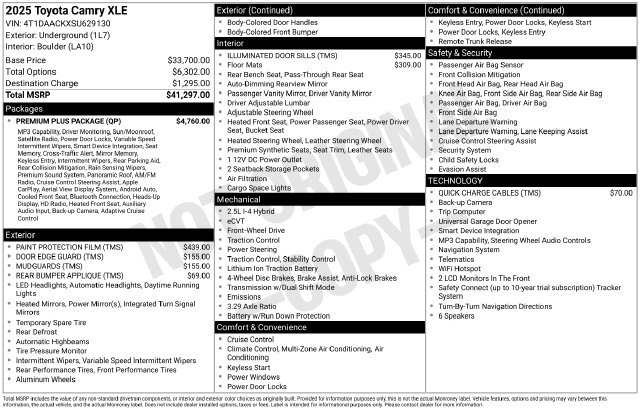 Used 2025 Black Toyota XLE image 6