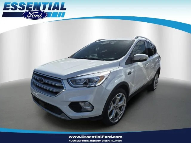 Certified Used 2019 White Platinum Clearcoat Metallic Ford Titanium image 1